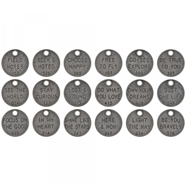 Tim Holtz - Thought Tokens - 18 Stk.