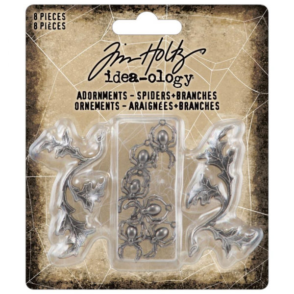 Tim Holtz - Ideaology Adornments Spiders + Branches
