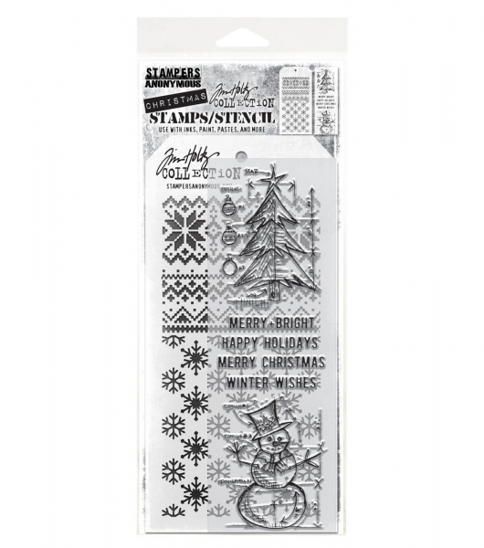 Tim Holtz Layering Stamps/Stencil - Mixed Media #58