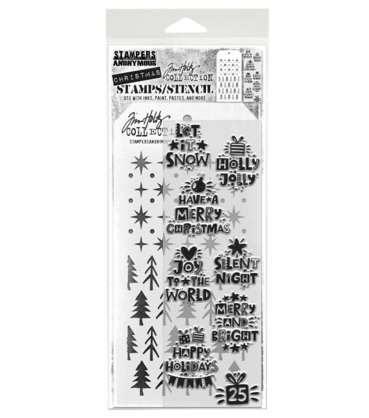 Tim Holtz Layering Stamps/Stencil - Holiday Whatnots