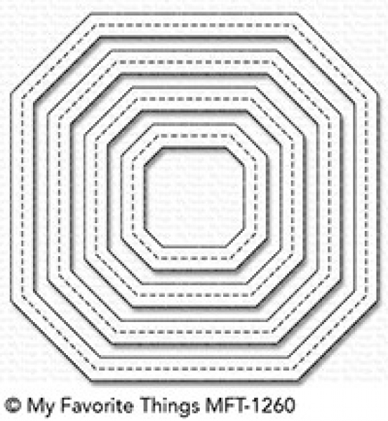 Die-namics - Single Stitch Line Tag-Corner Square Frames *limitiert*