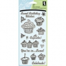 Inkadinkado 17 Clearstamps -Birthday Cupcake