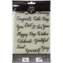 Kelly Creates - Acrylic Sentiments Celebration Stamps