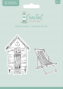 Crafter's Companion - Stamp/Die Set - Coastal Collection - Beach retreat