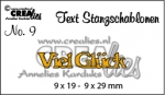 Crealies Text Stanze - Viel Glück