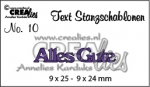 Crealies Text Stanze - Alles Gute