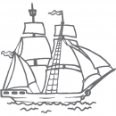Couture Creations - Seaside and me Clear Stamp - Tall Ship