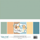Echo Park - Coordinating Solid Paper Pack - 12" x 12" - Our baby boy