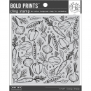 Hero Arts - 6" x 6" Cling Stamp -Veggie Medley Bold Prints 
