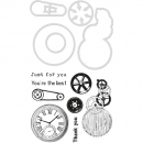 Kaisercraft Decorative Dies & Stamp Set - Mechanical Parts