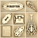 %Kaisercraft Wooden Flourish Pack - Trinkets%