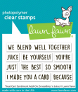 Lawn Fawn Clear Stamps - Treat Cart Sentiment ADD-ON: Smoothies 'n Juice