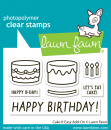 Lawn Fawn Clear Stamps - Cake It Easy! Add-On