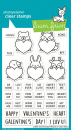 Lawn Fawn Clear Stamps - Critter conversation Hearts