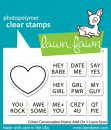 Lawn Fawn Clear Stamps - Critter conversation Hearts Add-On