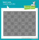 Lawn Fawn Die - Checkered Heart Backdrop: Landscape