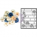 Prima Flowers - Prima Marketing Georgia Blues Mulberry Paper Flowers - Wilcox (inkl. Stencil) 15 Stk.