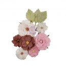 Prima Marketing Mulberry Paper Flowers - Shabby Barn/Farm Sweet Farm 10 Stk.