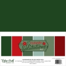Echo Park - Coordinating Solid Paper Pack - 12" x 12" - Christmas Salutations