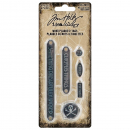 Tim Holtz - Word Plaques + Tags - Halloween 6 Stk.
