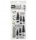 Tim Holtz Layering Stamps/Stencil - Bottlebrush Trees