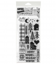 Tim Holtz Layering Stamps/Stencil - Festive Print