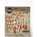 Sizzix Tim Holtz DIE Set - Alphanumeric Cutout LOWER